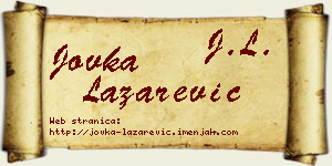 Jovka Lazarević vizit kartica